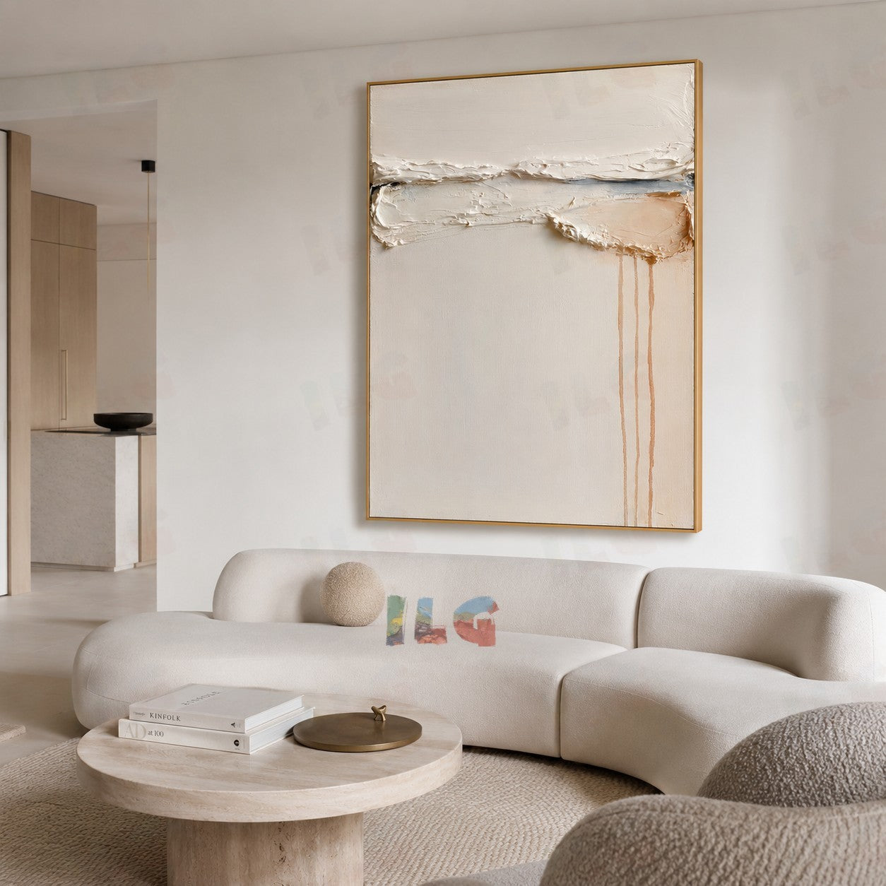 Quiet Ledge – Minimal Drip Texture Acoustic Wall Art