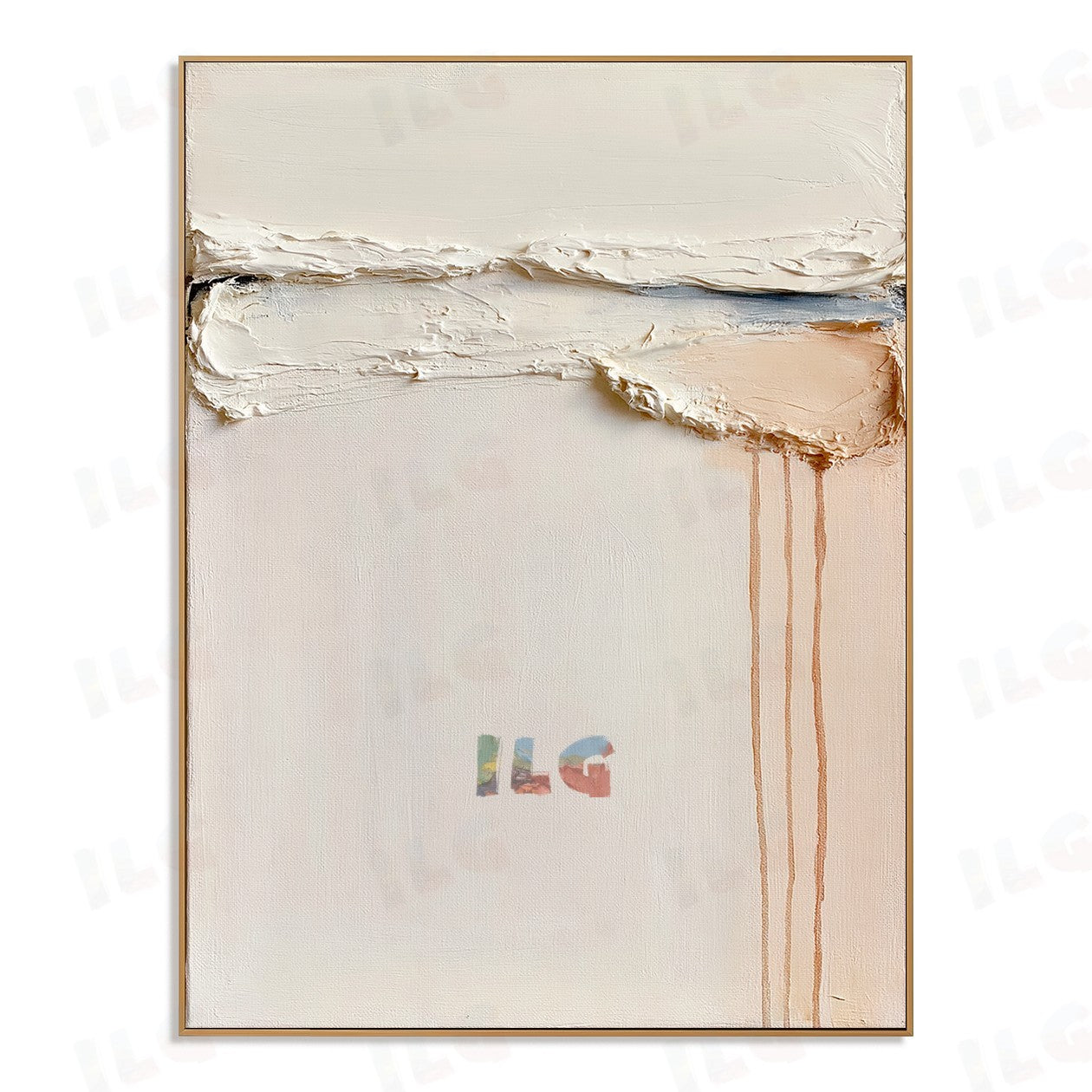 Quiet Ledge – Minimal Drip Texture Acoustic Wall Art