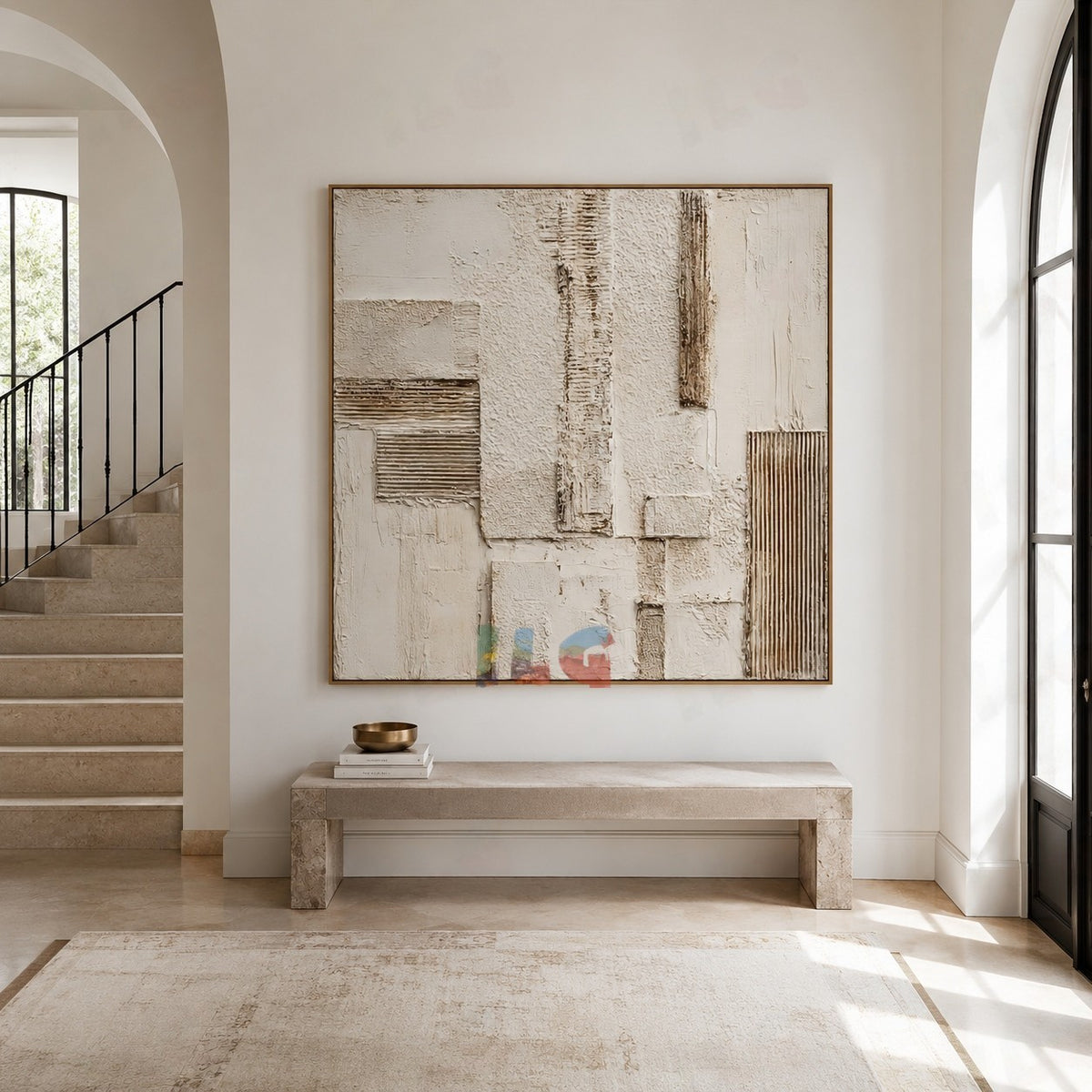 Sandwashed Relief Lines – Abstract Textured Wall Art