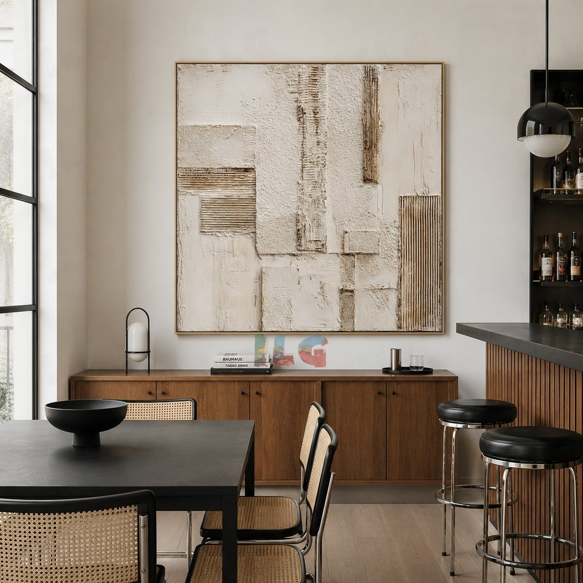 Sandwashed Relief Lines – Abstract Textured Wall Art
