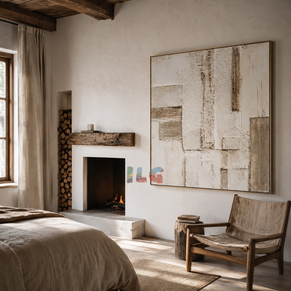 Sandwashed Relief Lines – Abstract Textured Wall Art