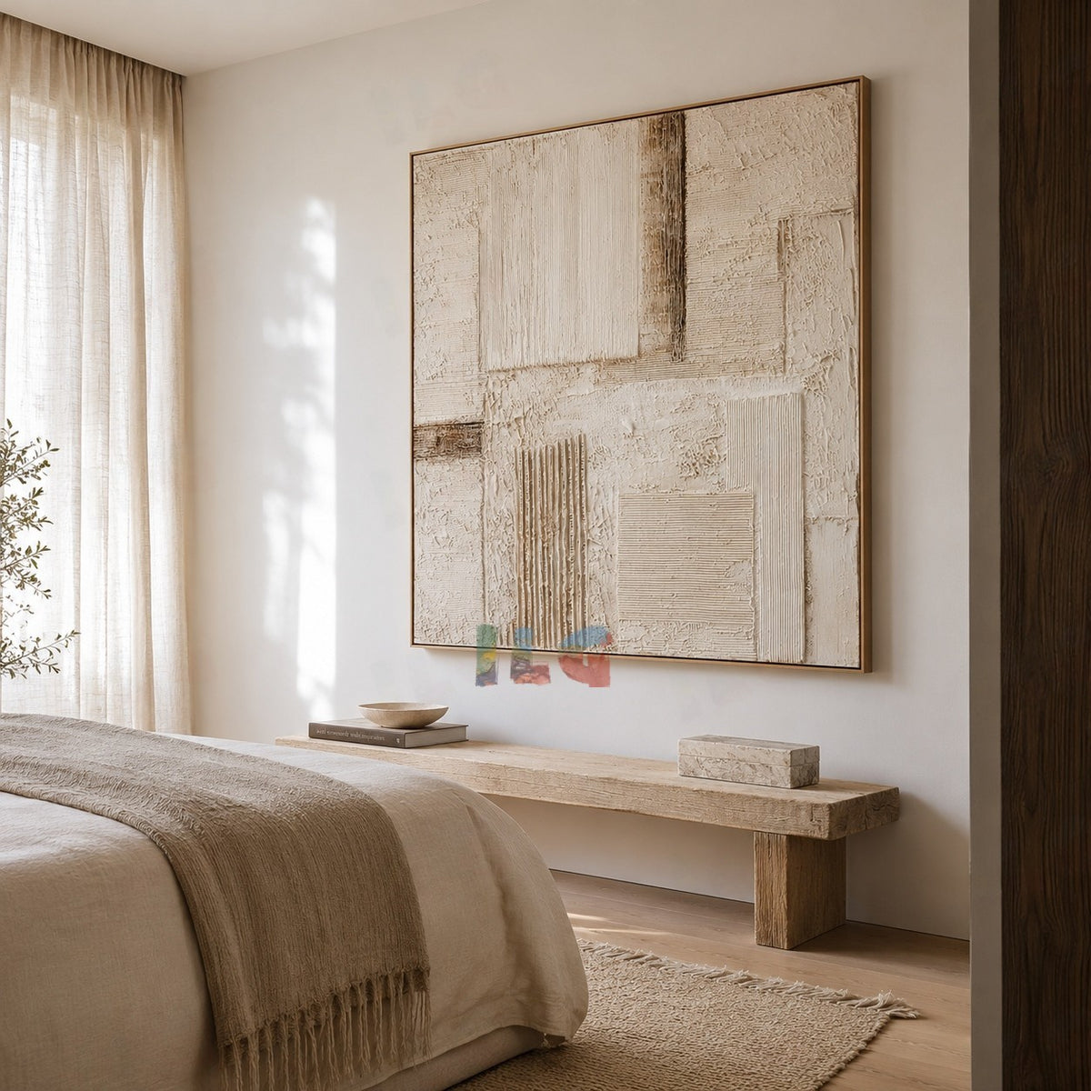 Tactile Neutral Mosaic – Abstract Textured Wall Art