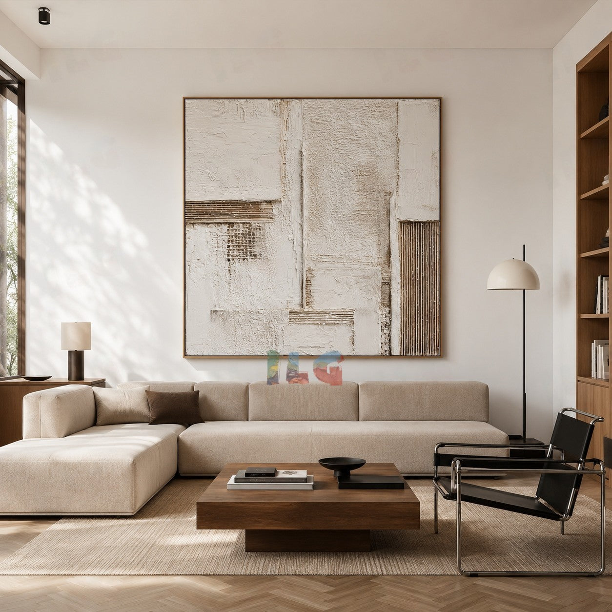 Weathered Ivory Layers – Abstract Textured Wall Art