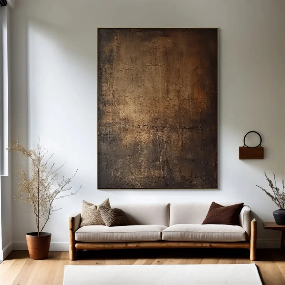 Deep Stillness – Large Textured Abstract Wall Art for Calm Modern Spaces