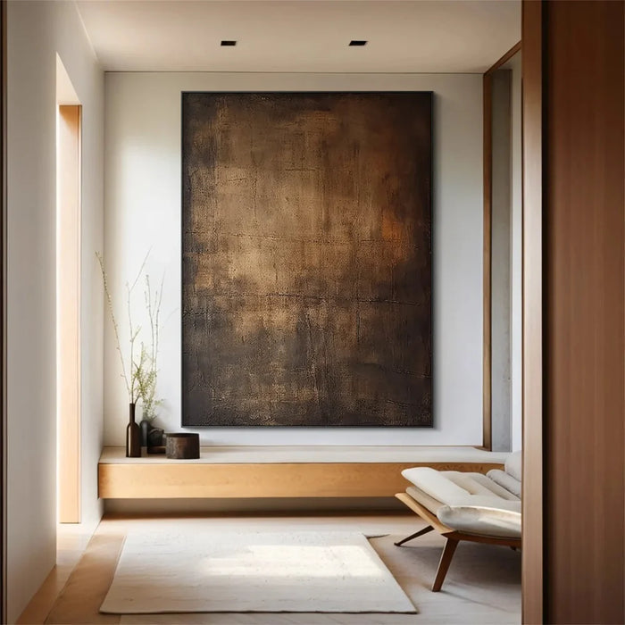 Deep Stillness – Large Textured Abstract Wall Art for Calm Modern Spaces