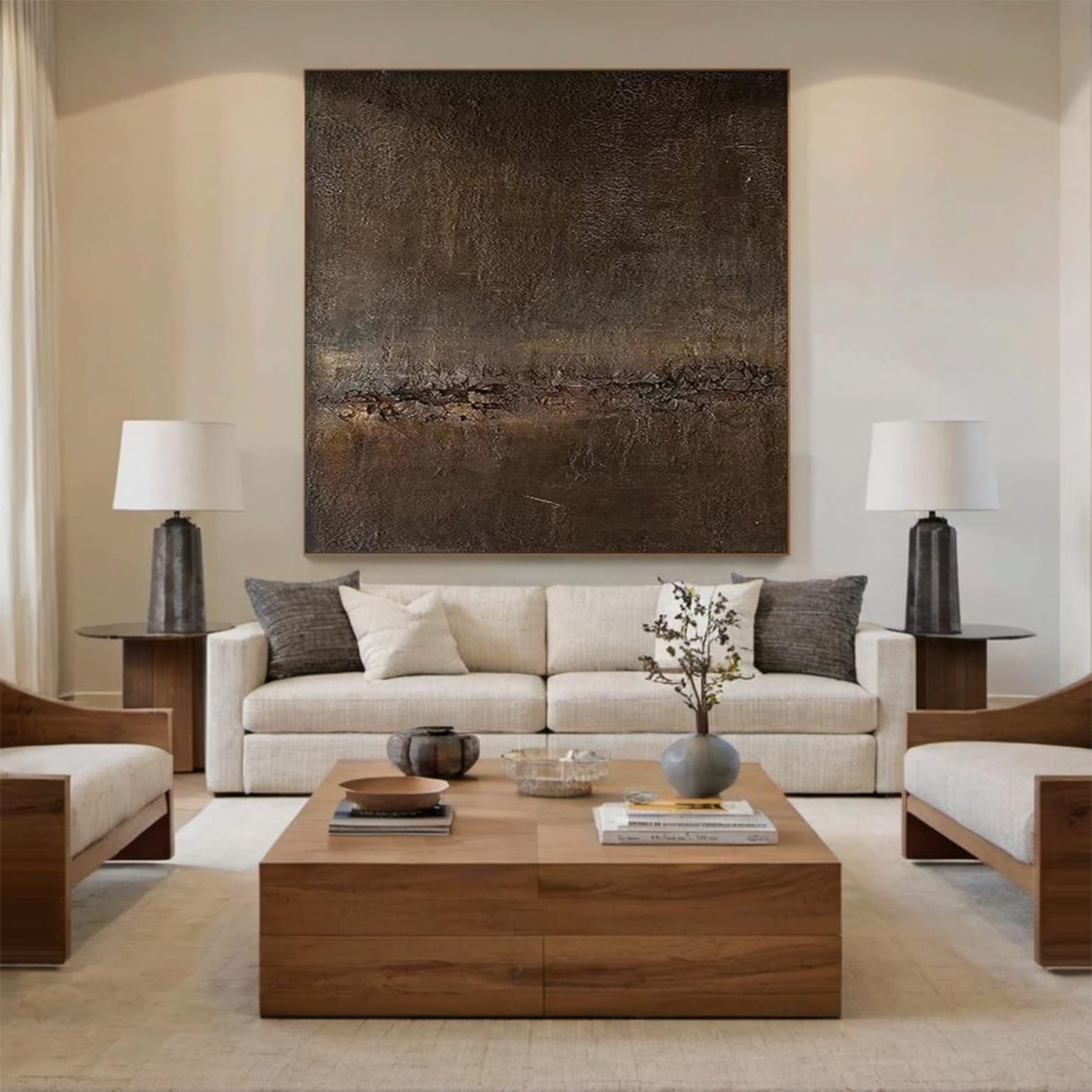 Inner Horizon – Textured Abstract Wall Art with Meditative Depth