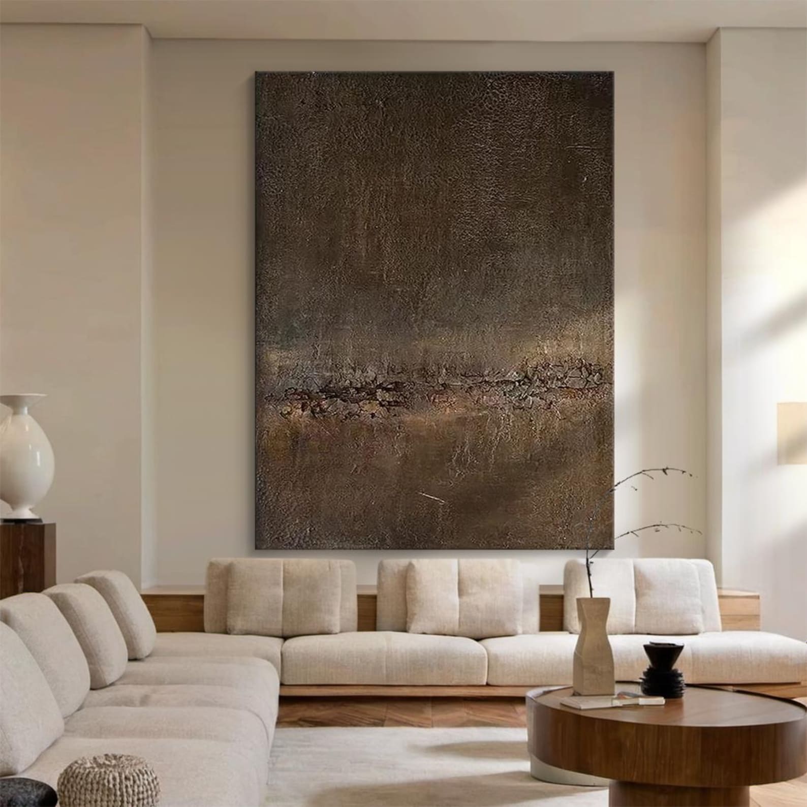 Inner Horizon – Textured Abstract Wall Art with Meditative Depth