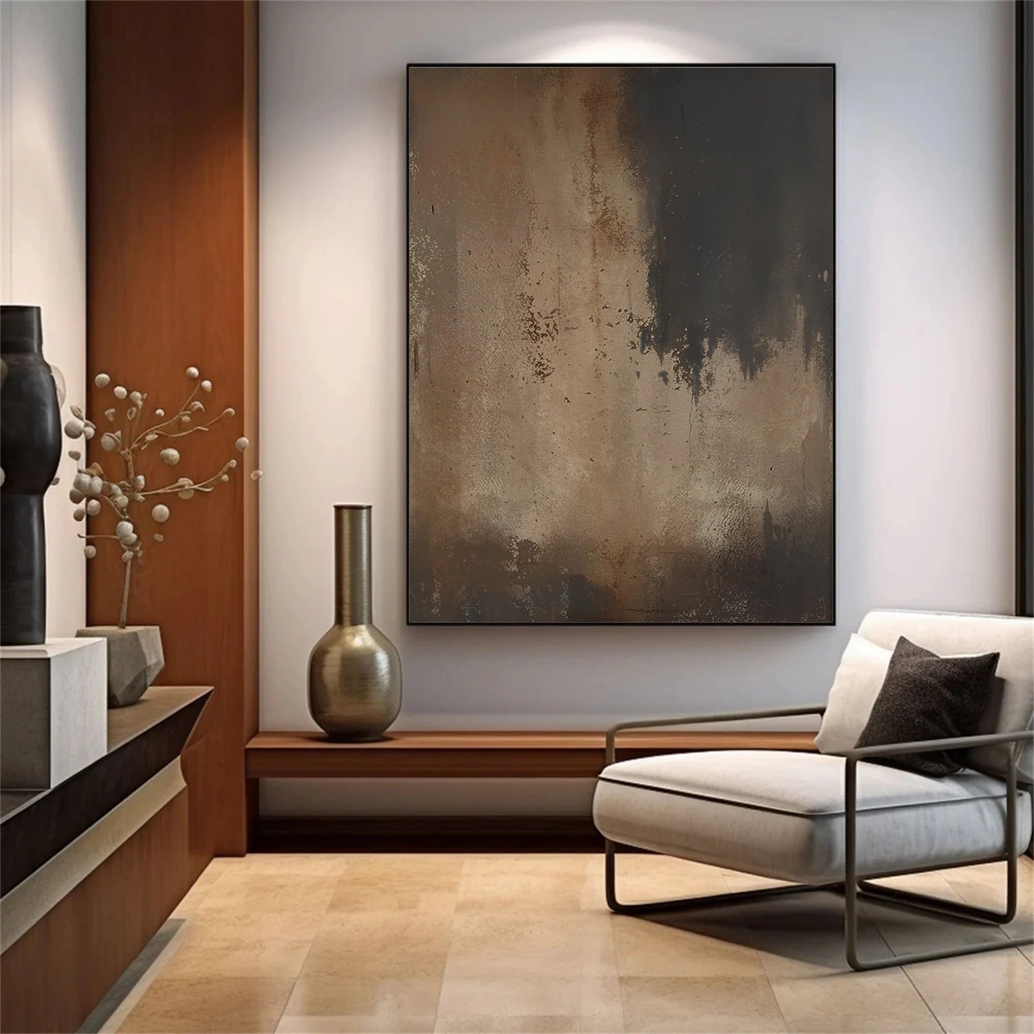 Silent Patina – Textured Abstract Wall Art Inspired by Time and Stillness