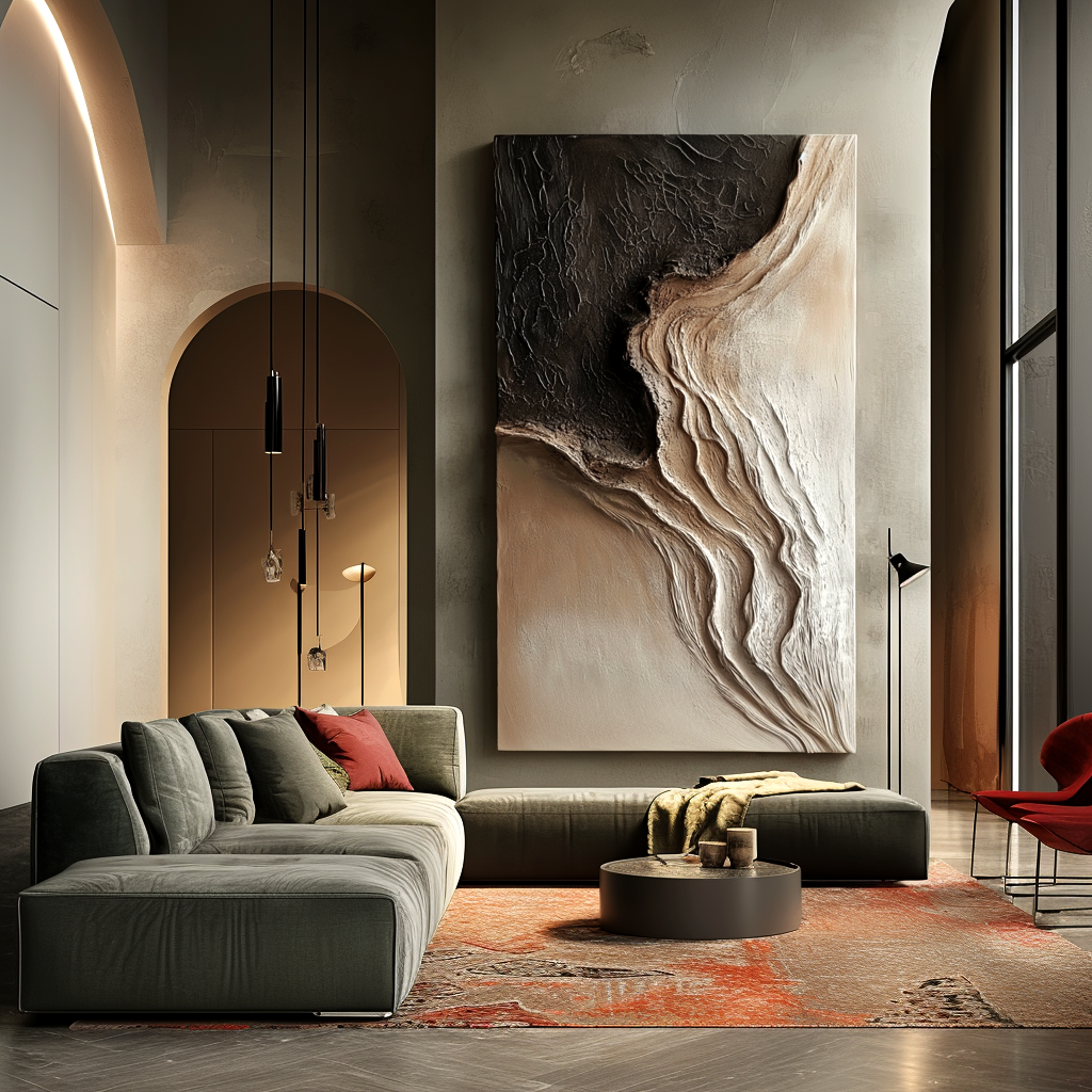 Eroded Stillness – Wabi-Sabi Textured Abstract Wall Art