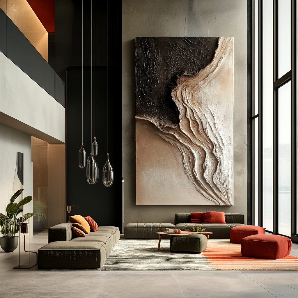 Eroded Stillness – Wabi-Sabi Textured Abstract Wall Art