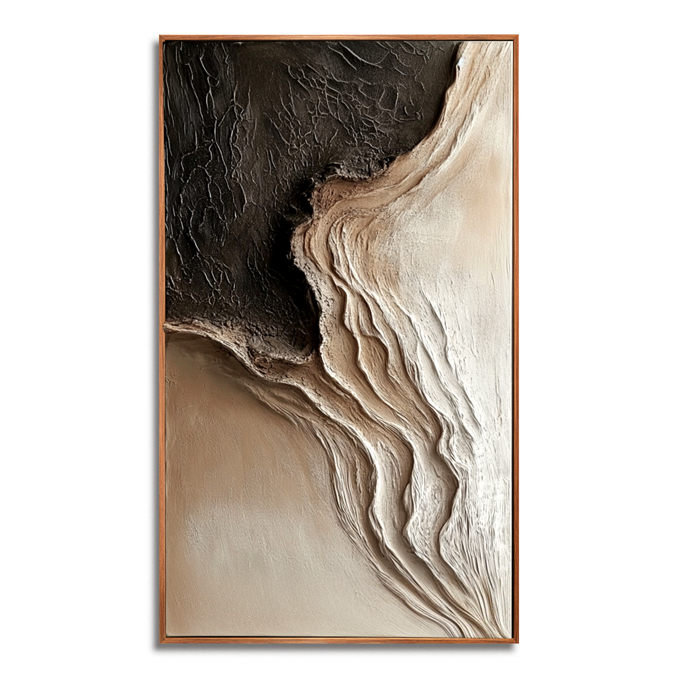 Eroded Stillness – Wabi-Sabi Textured Abstract Wall Art