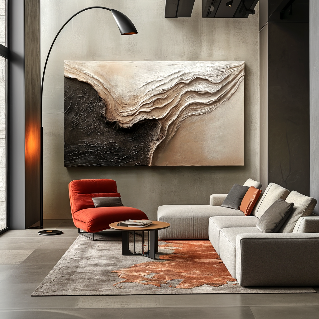 Eroded Stillness – Wabi-Sabi Textured Abstract Wall Art