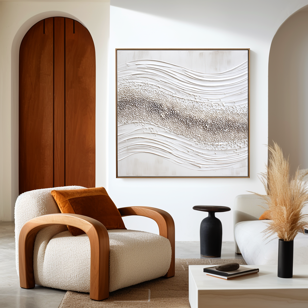 Gentle Current – Handcrafted Textured Abstract Wall Art