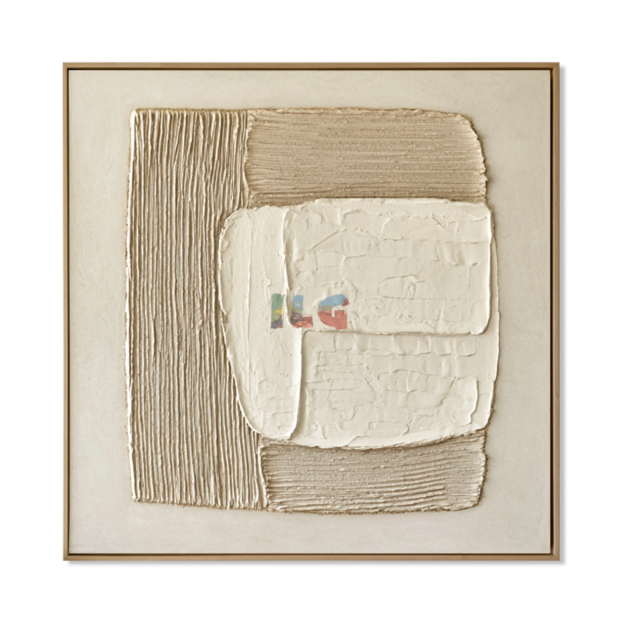 Ivory Layered Balance – Minimalist Abstract Textured Wall Art