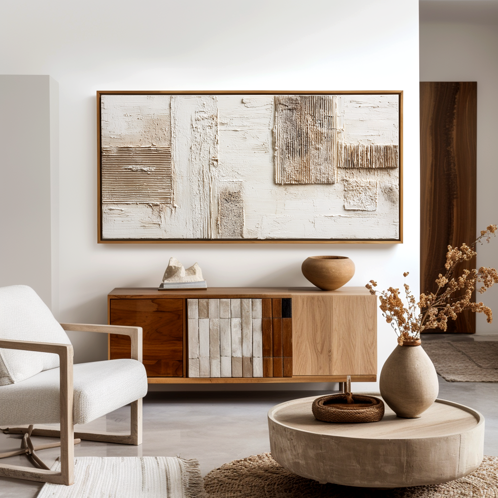 Measured Silence #2 – Wabi-Sabi Textured Abstract Wall Art