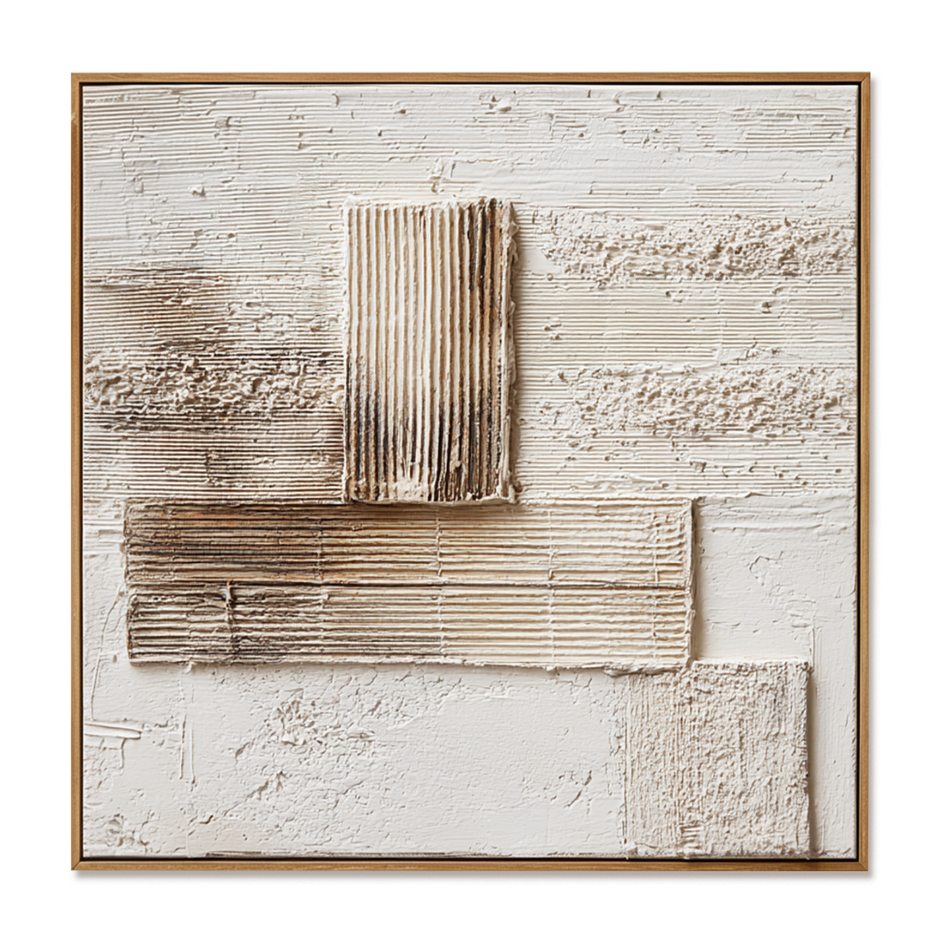 Measured Silence – Wabi-Sabi Textured Abstract Wall Art