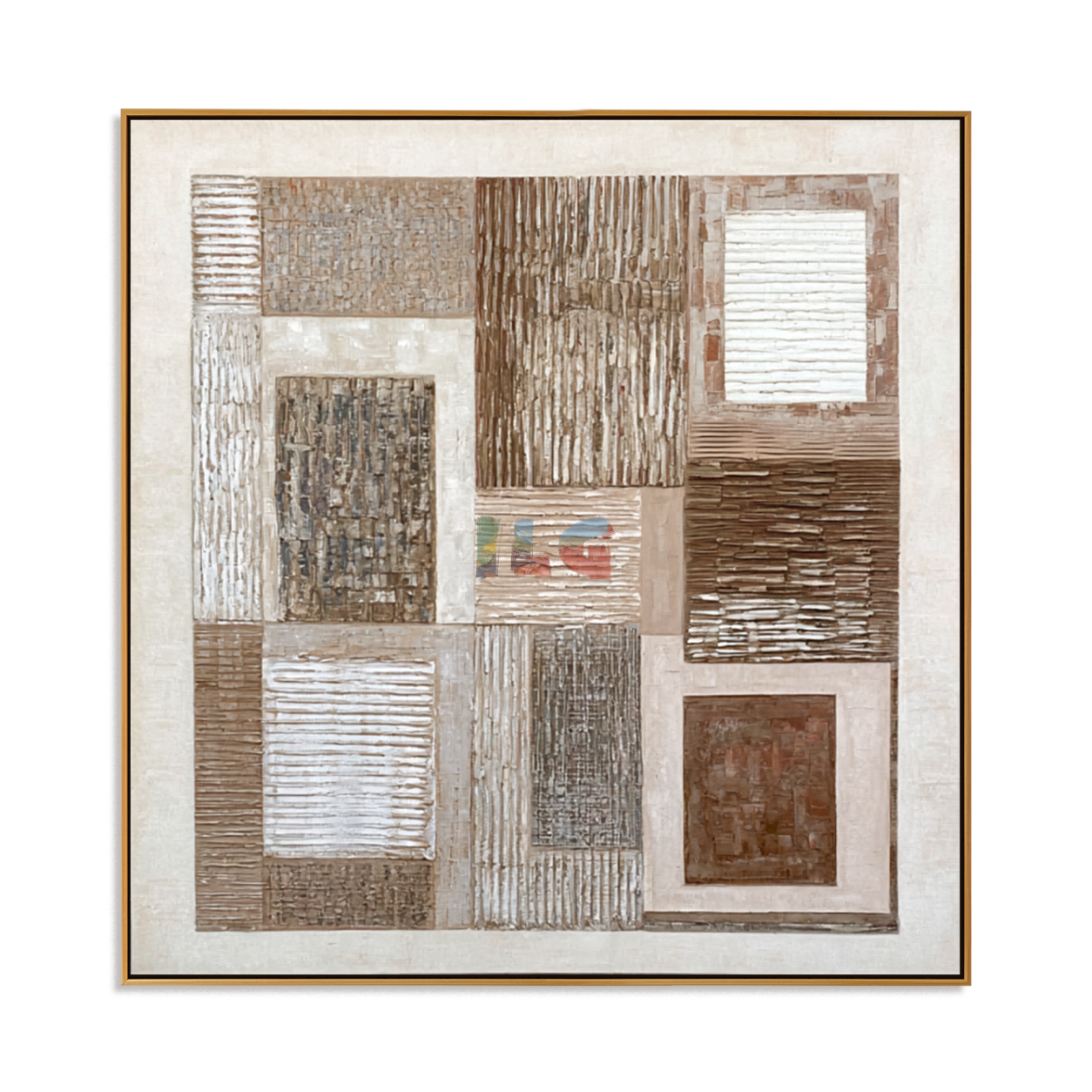 Neutral Atelier Blocks – Abstract Geometric Textured Wall Art
