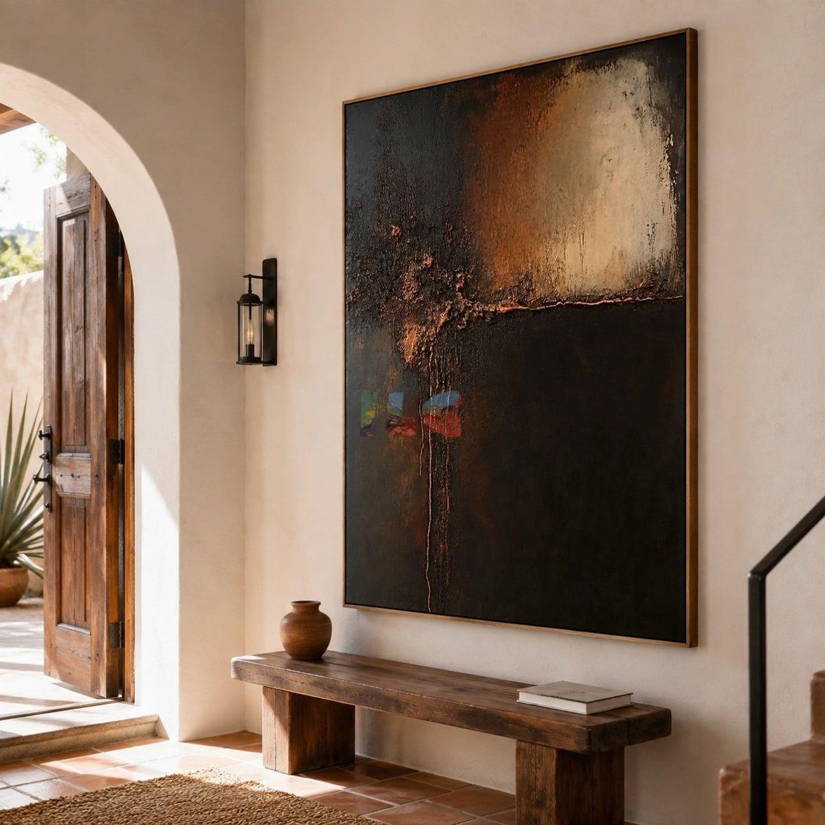 Nocturne Earth Layers – Abstract Organic Textured Wall Art
