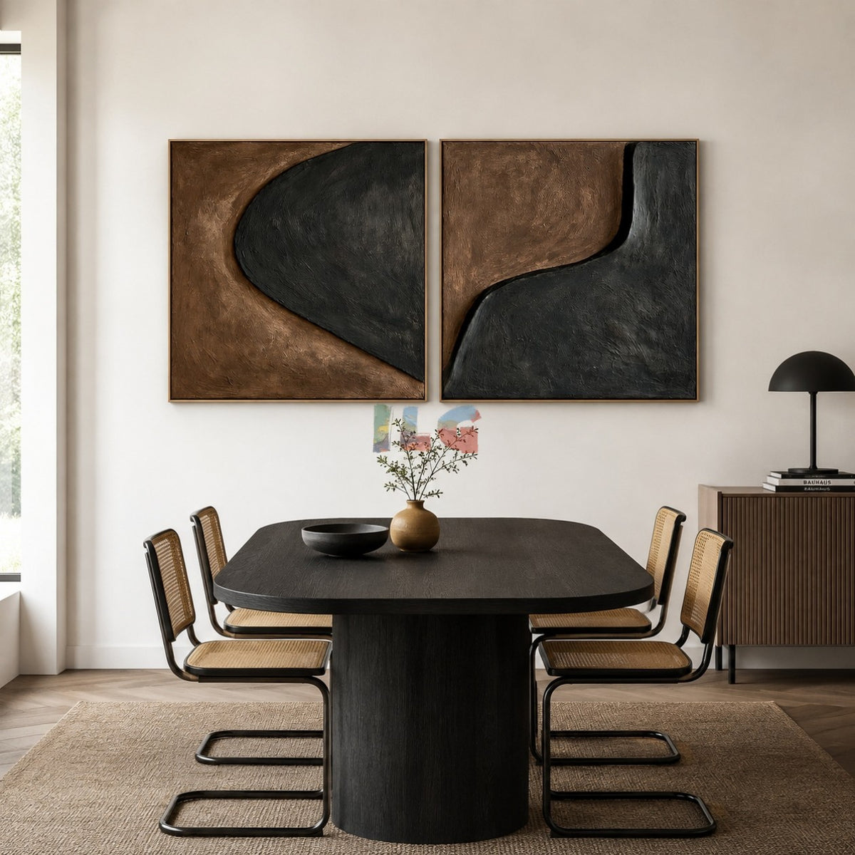 Terra Shadow Forms – Abstract Organic Textured Wall Art