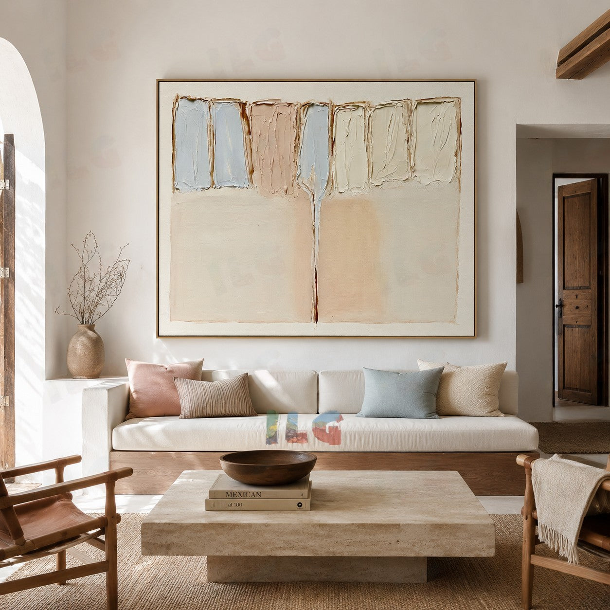 Vertical Balance – Soft Panel Composition Wall Art