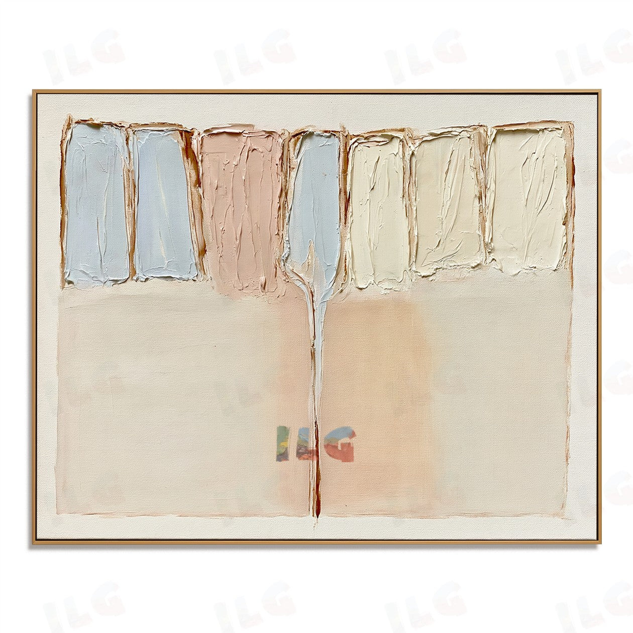 Vertical Balance – Soft Panel Composition Wall Art