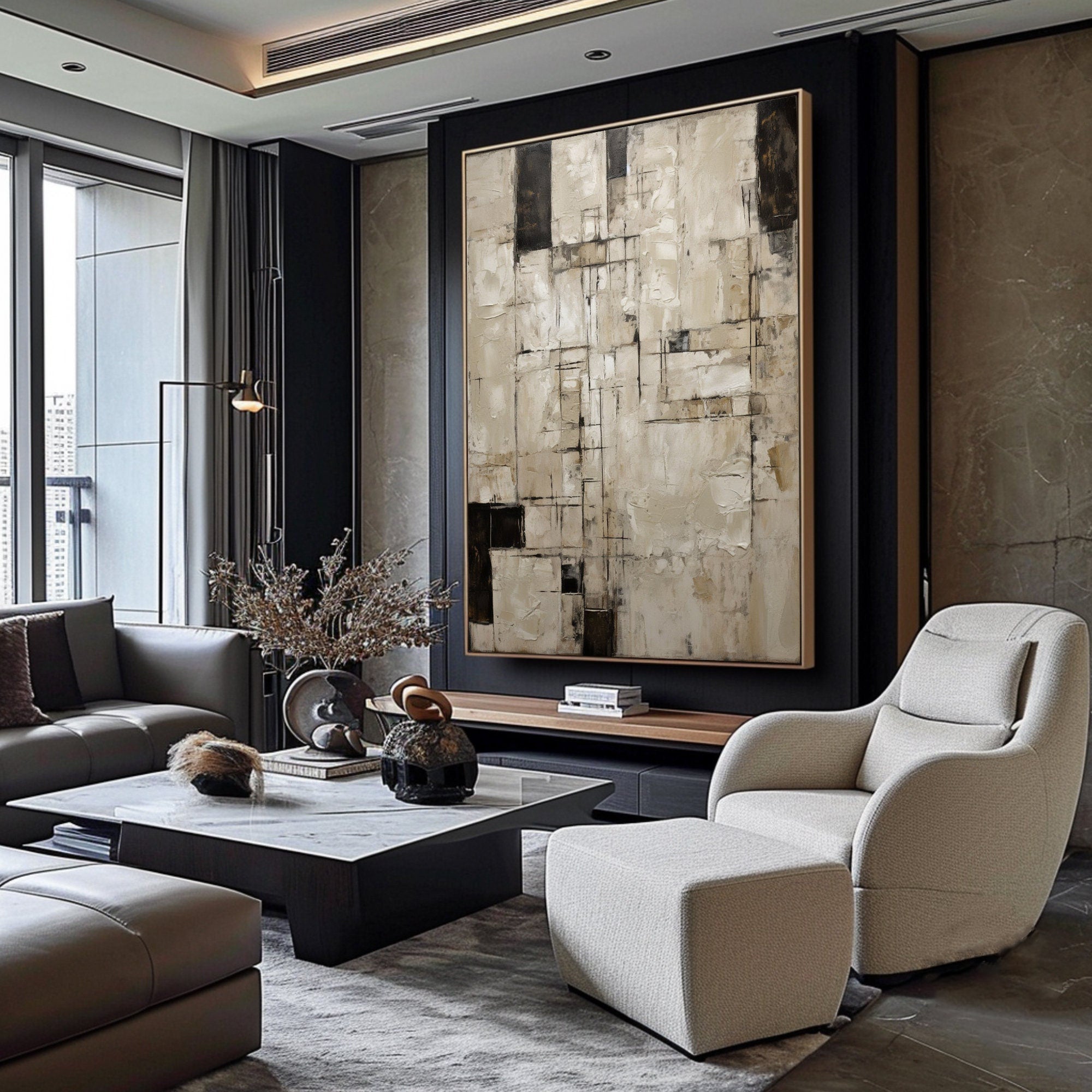 Surface of Time – Wabi-Sabi Textured Abstract Wall Art