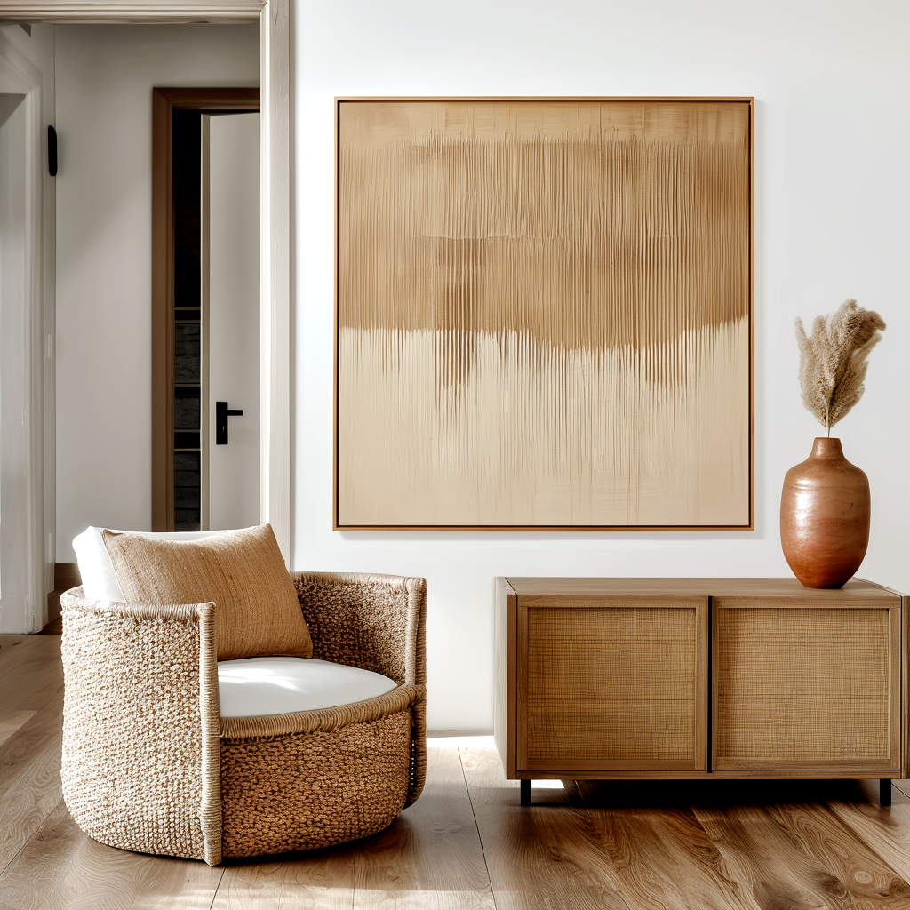 Quiet Alignment – Wabi-Sabi Textured Abstract Wall Art