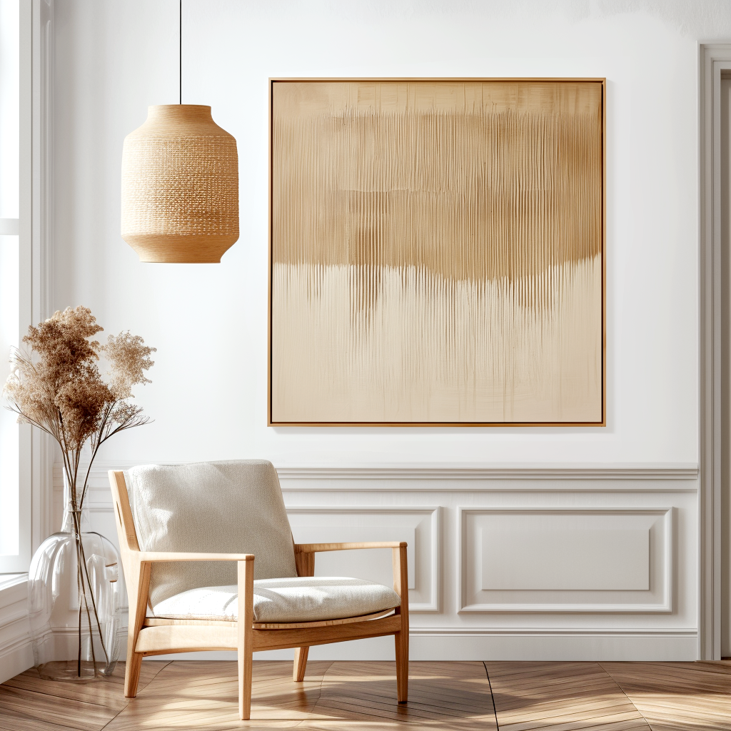Quiet Alignment – Wabi-Sabi Textured Abstract Wall Art