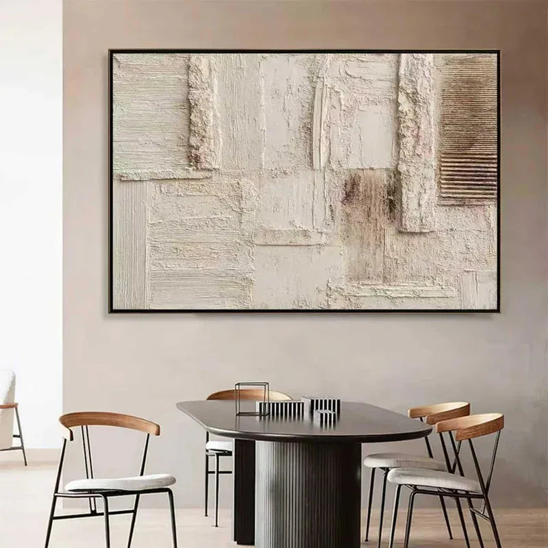 Quiet Geometry  – Textured Abstract Wall Art for Modern Interiors