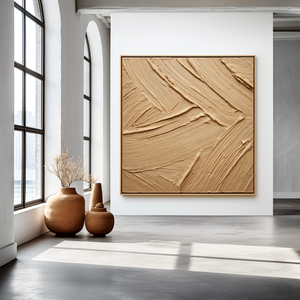 Silent Layers – Wabi-Sabi Textured Abstract Wall Art