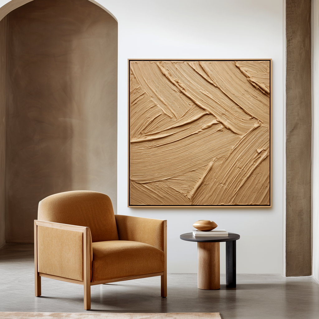 Silent Layers – Wabi-Sabi Textured Abstract Wall Art
