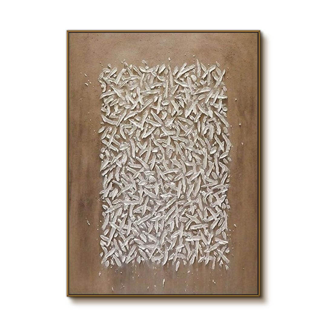 Textured Serenity – Hand-Painted Abstract Canvas Art