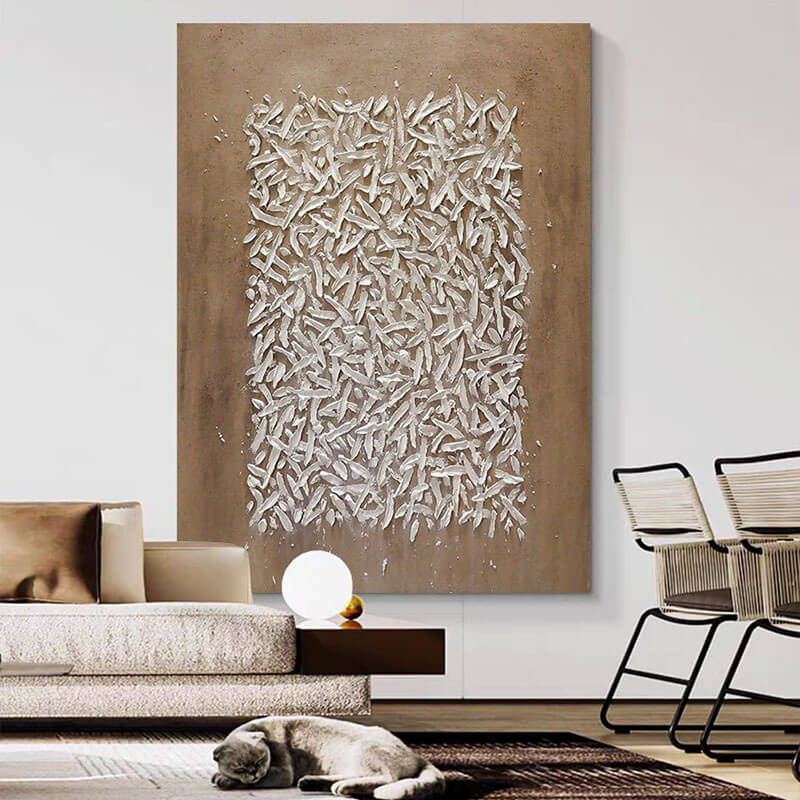 Textured Serenity – Hand-Painted Abstract Canvas Art