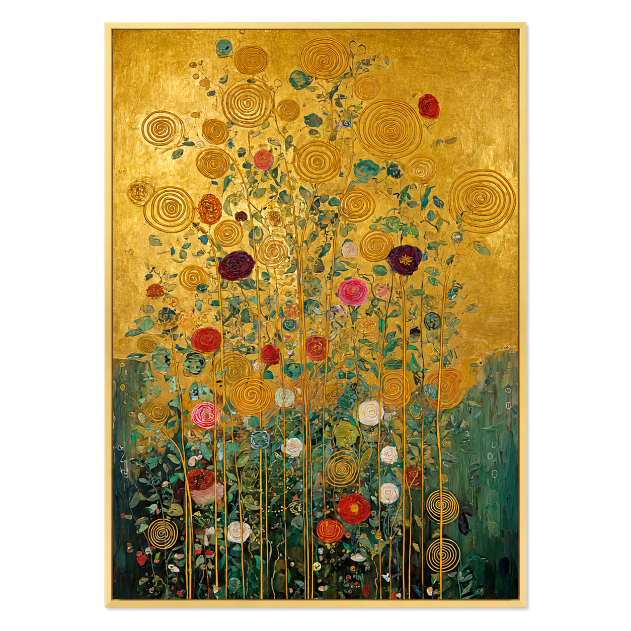 Radiant Spirals – Textured Floral Oil Painting