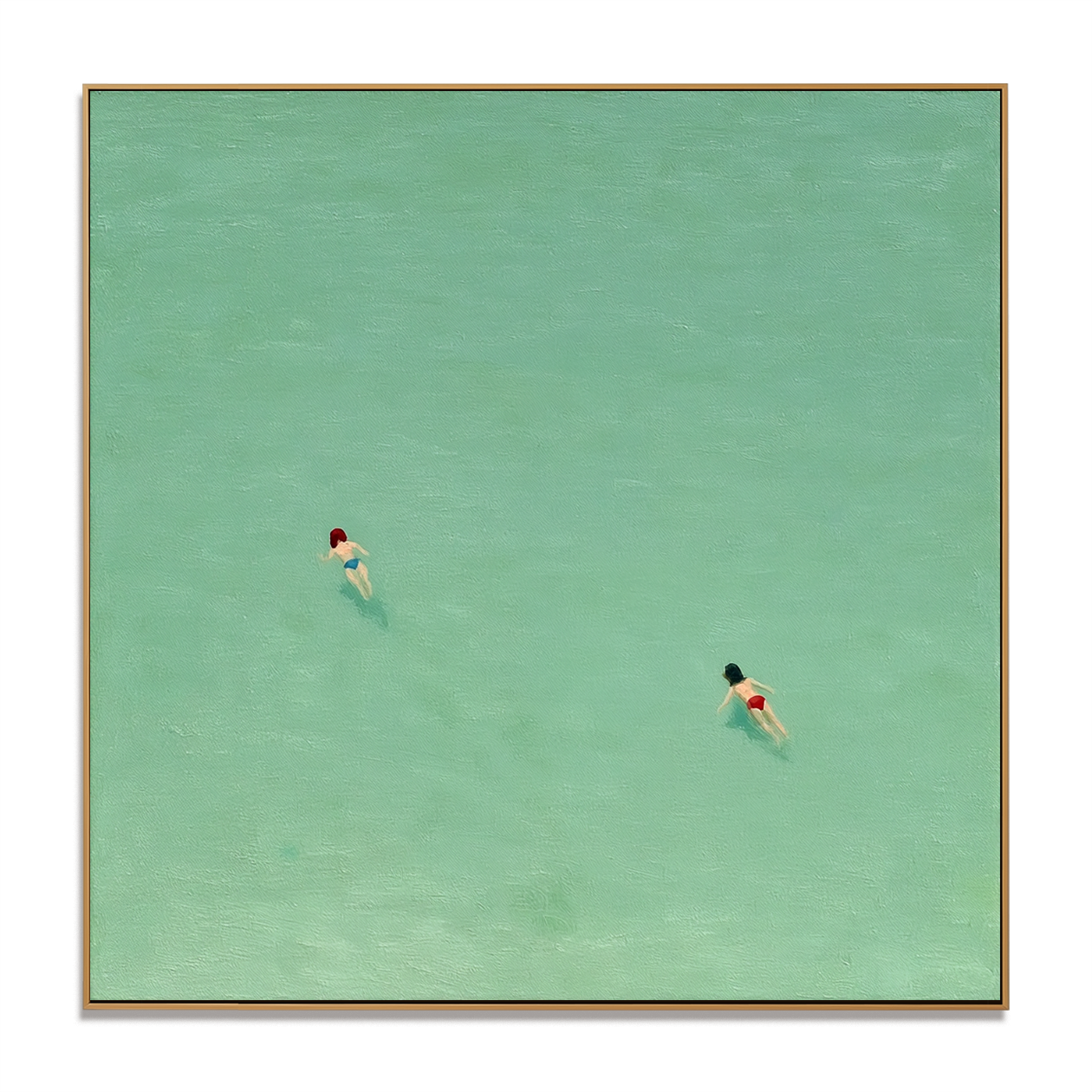 Silent Tide Escape - Hand-Painted Minimalist Coastal Art Acoustic Panel