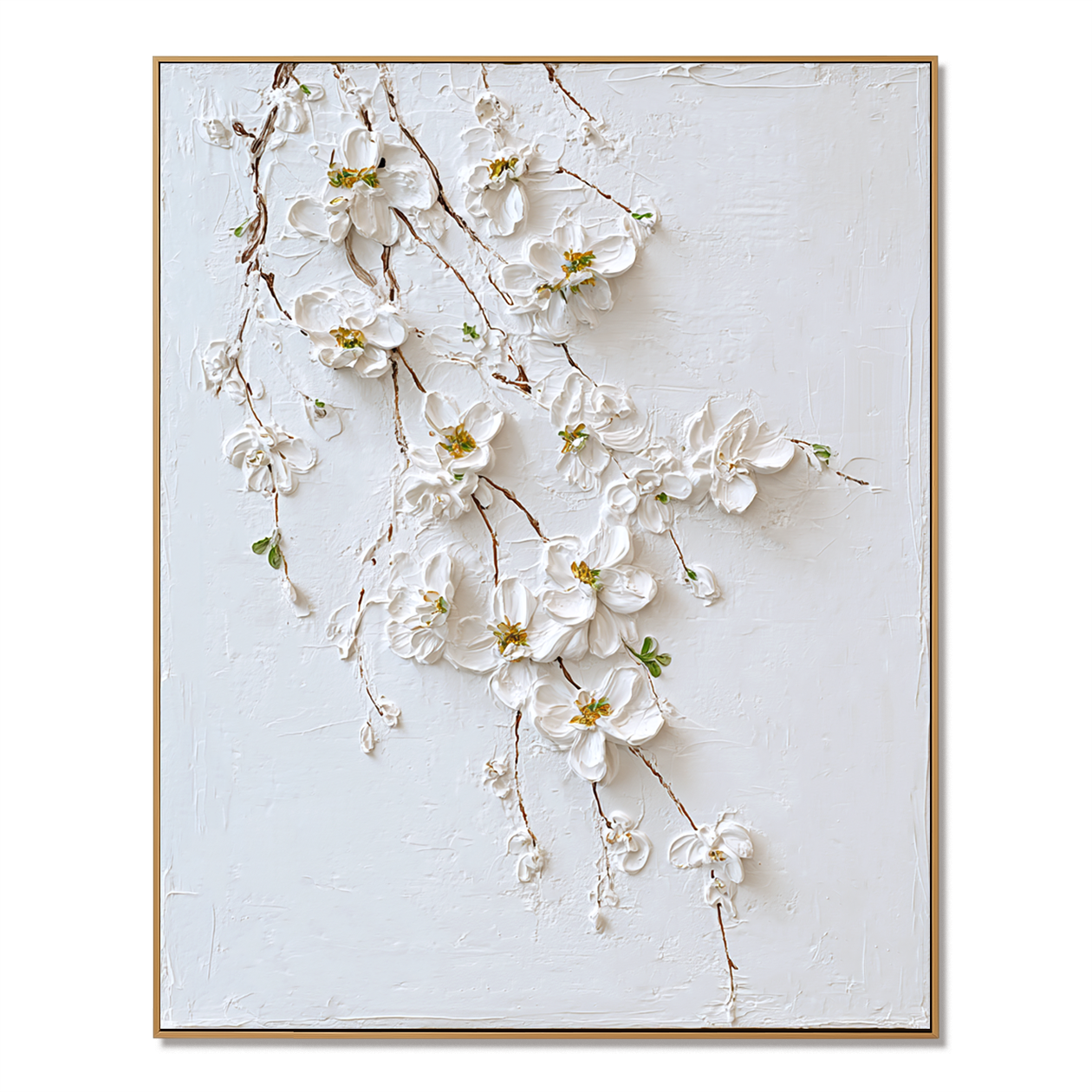 Falling Petals Serenity - Hand-Painted Floral Art Acoustic Panel