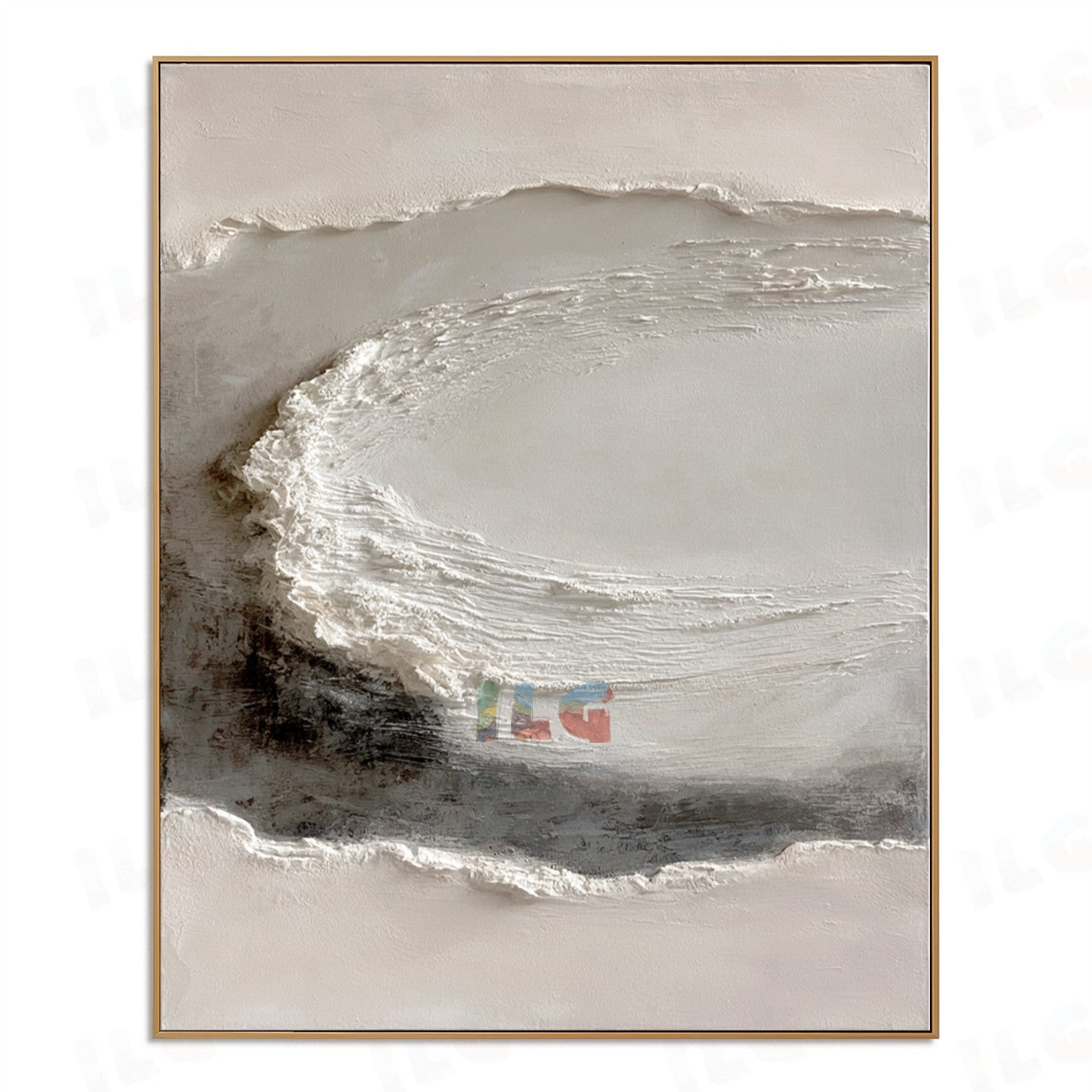 Arc of Stillness – Abstract Textured Wall Art