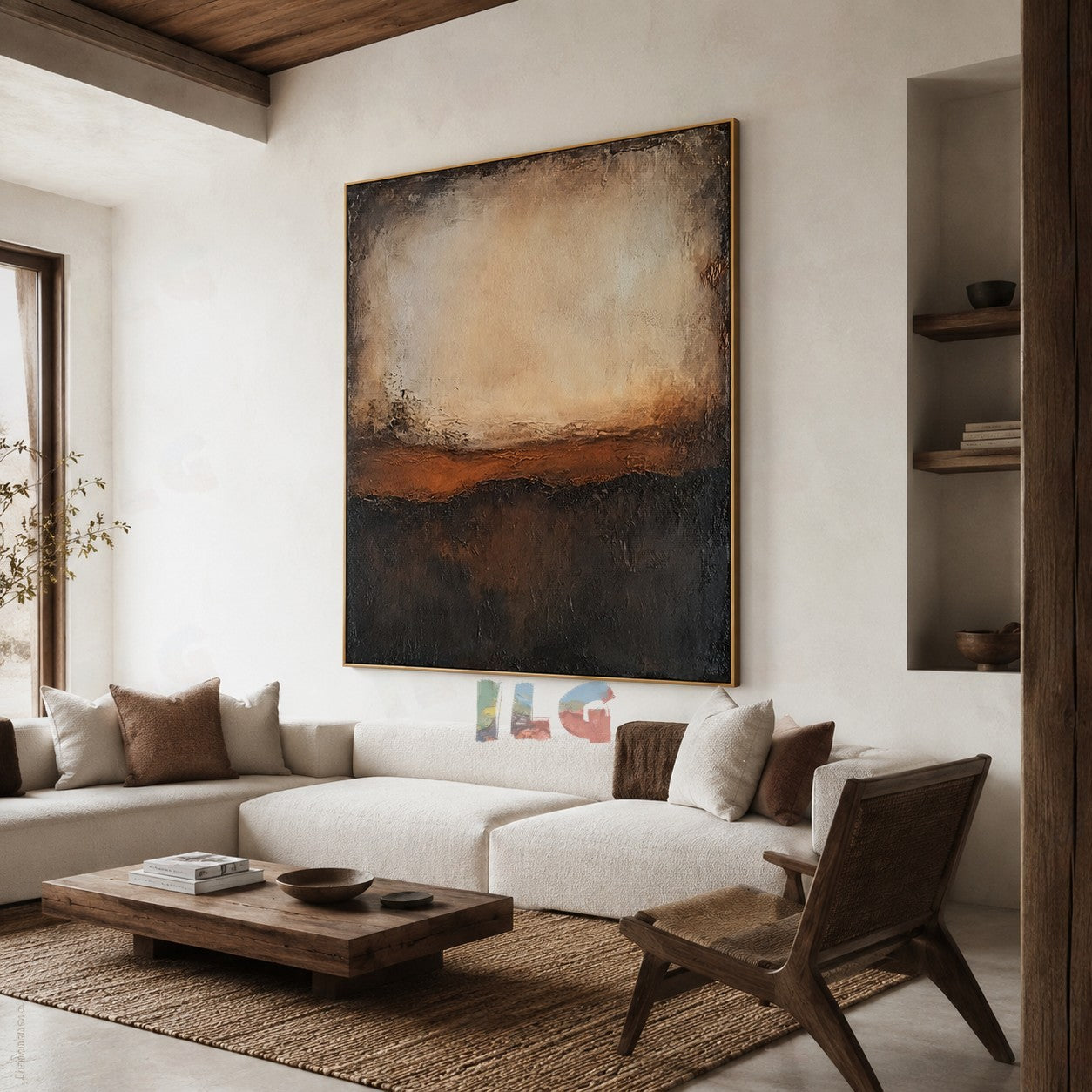 Ember Divide – Abstract Textured Wall Art