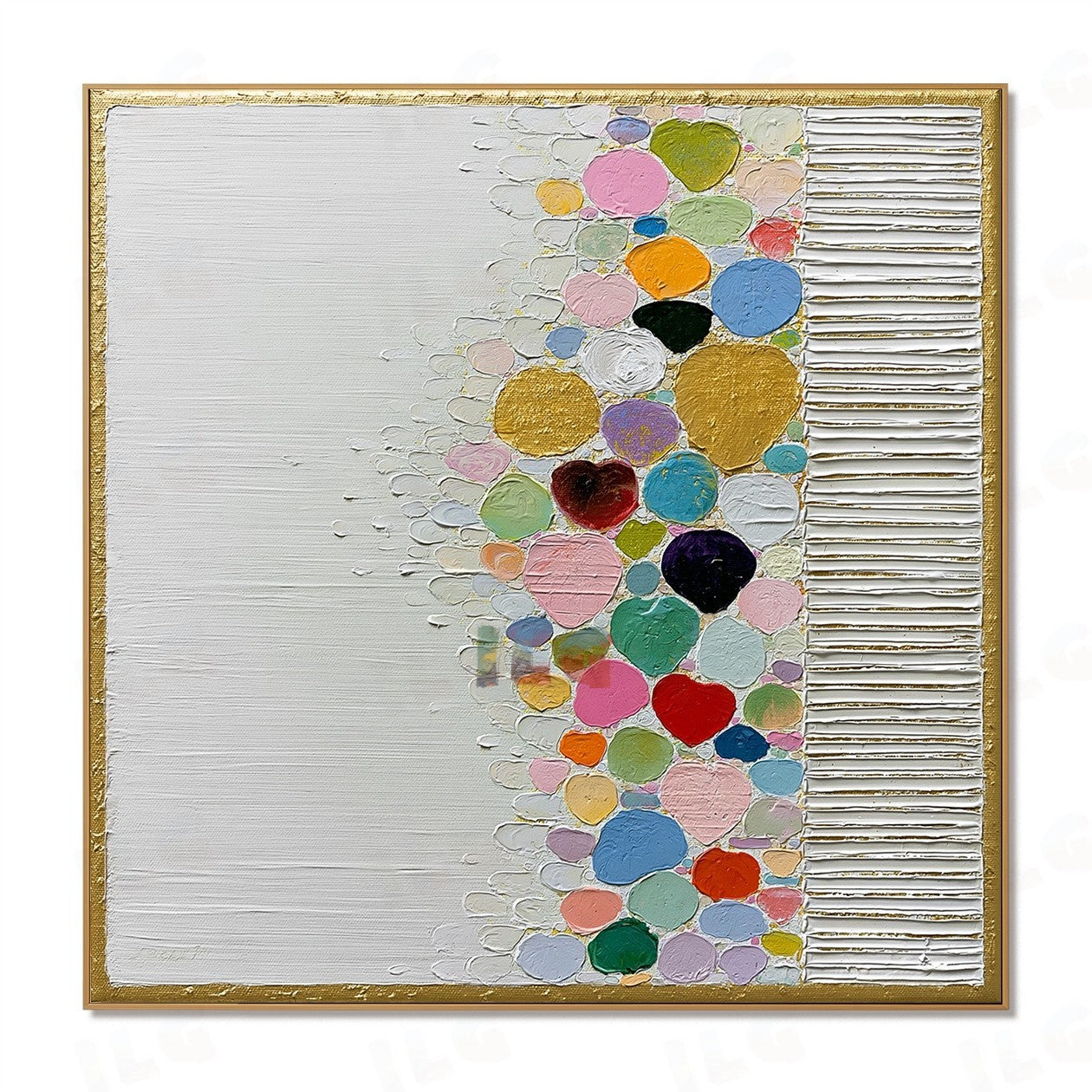 Chromatic Pebble Path – Abstract Textured Wall Art