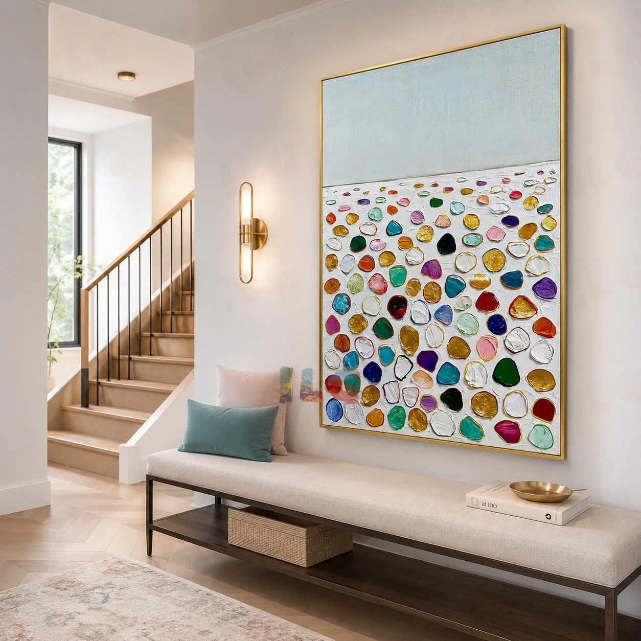 Tidal Gem Meadow – Textured Coastal Wall Art