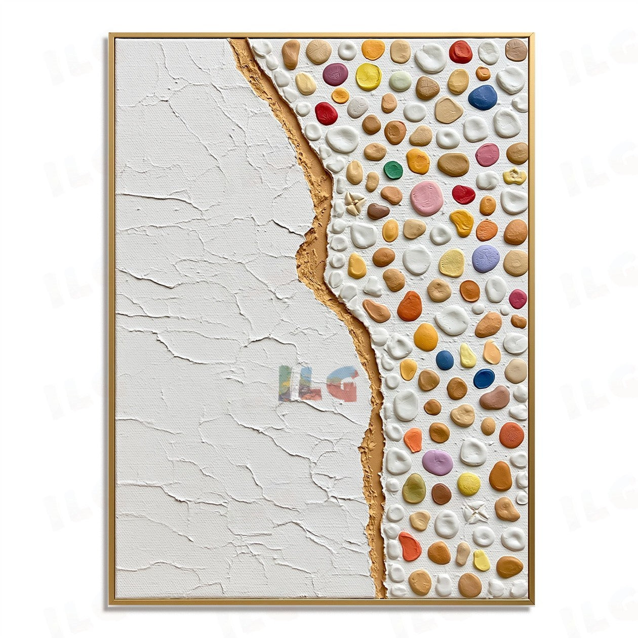 Sandsplit Pebble Coast – Abstract Textured Wall Art