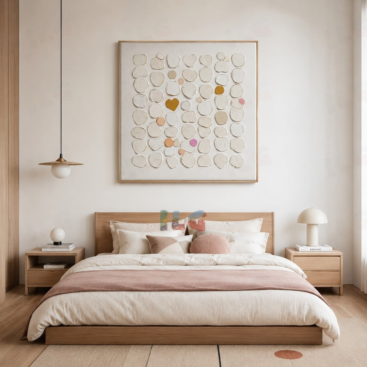 Linen Pebble Sonata – Abstract Textured Wall Art