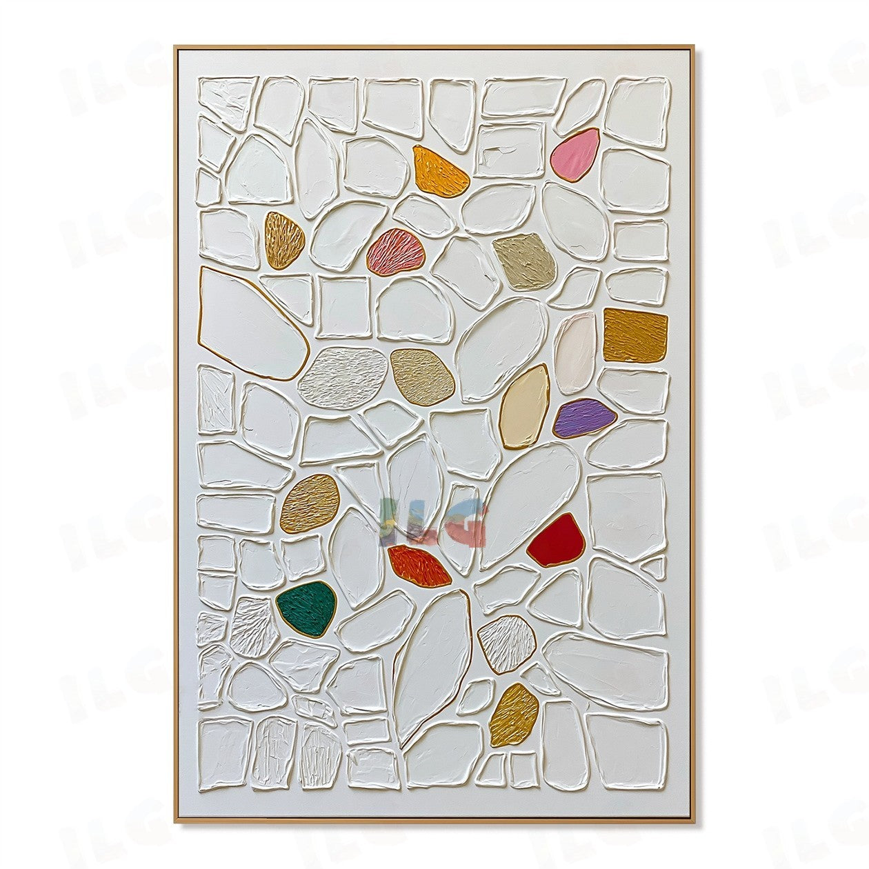 Opaline Stone Map – Abstract Textured Wall Art