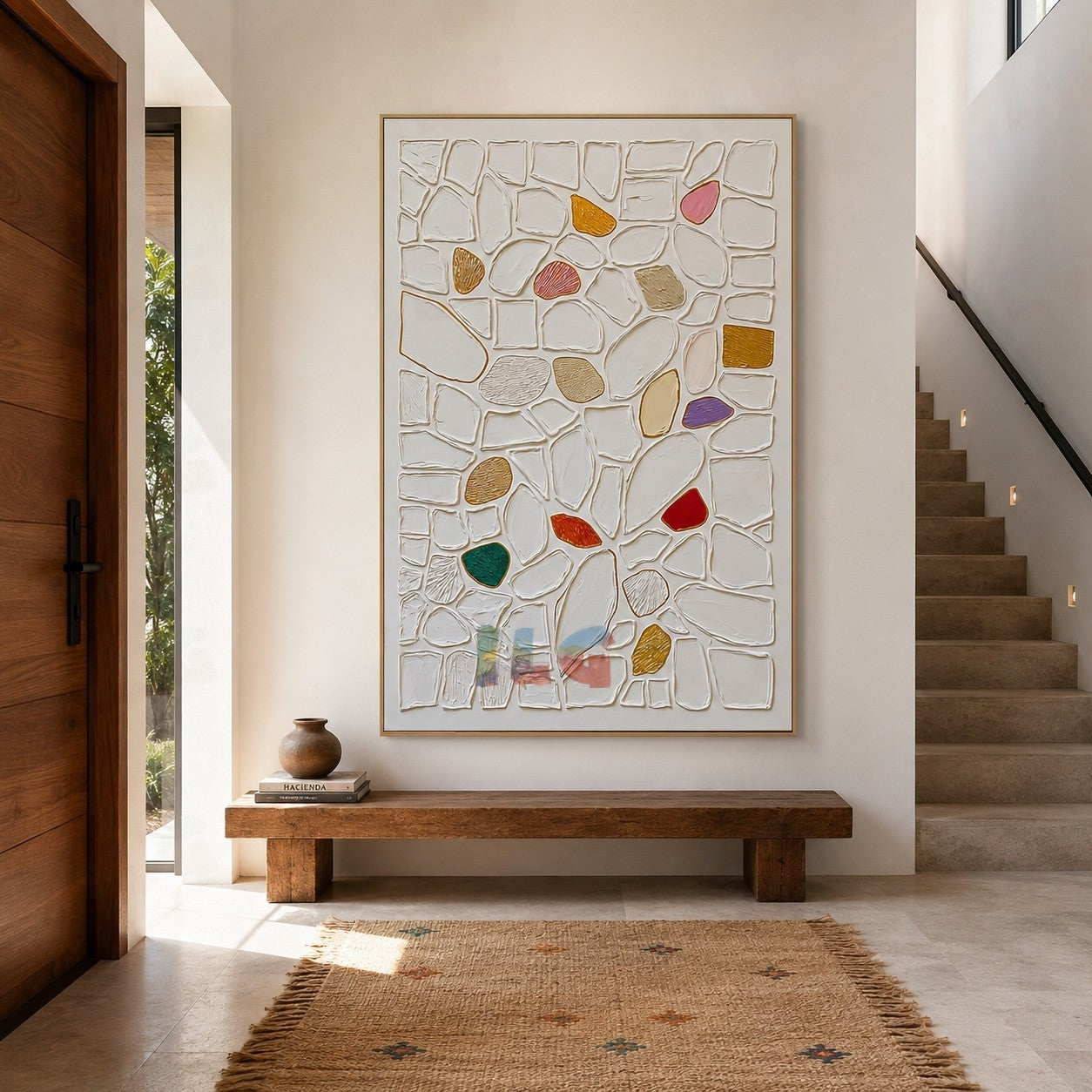 Opaline Stone Map – Abstract Textured Wall Art