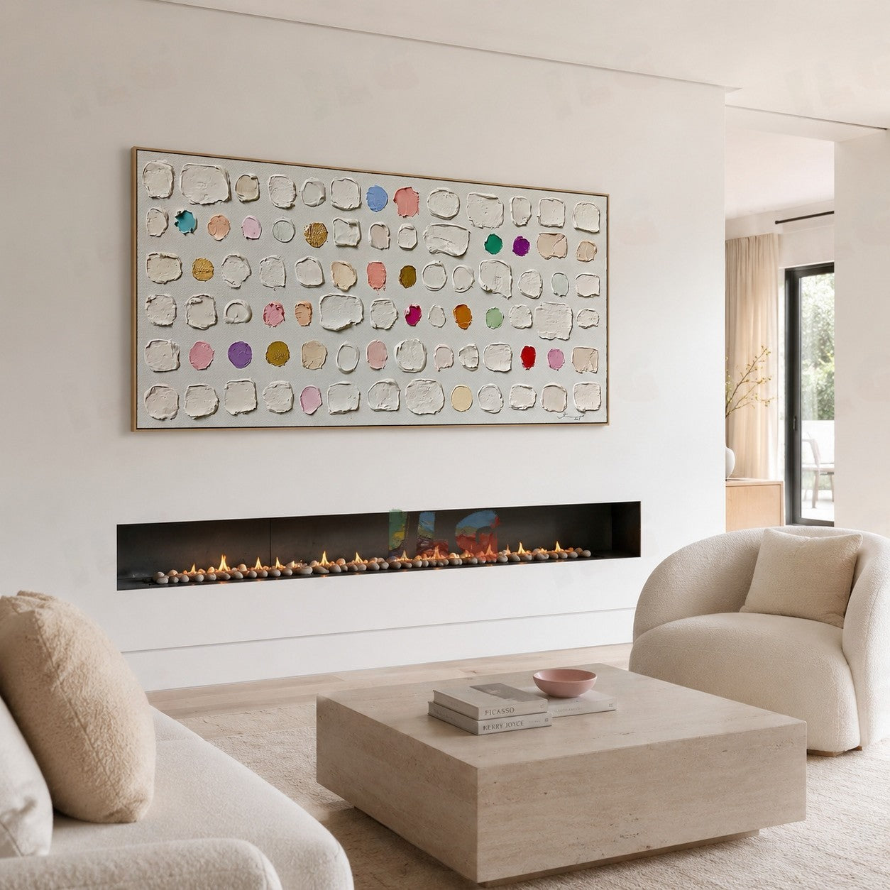 Whispered Color Tiles – Abstract Textured Wall Art