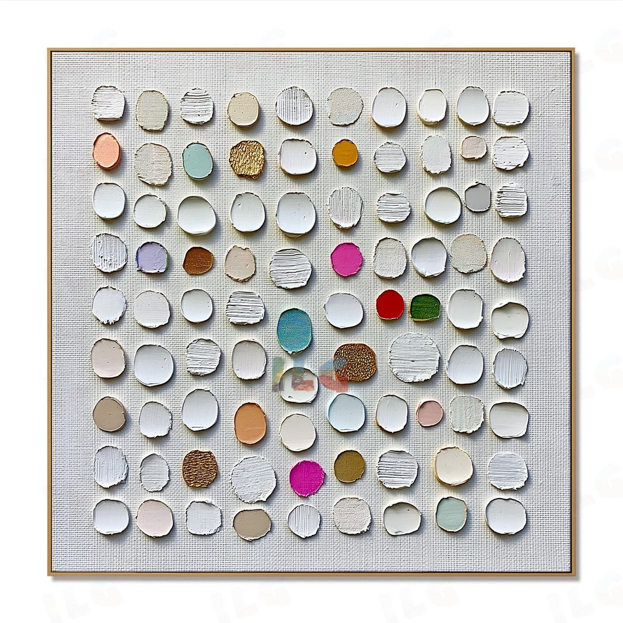 Neutral Dot Constellation – Abstract Textured Wall Art