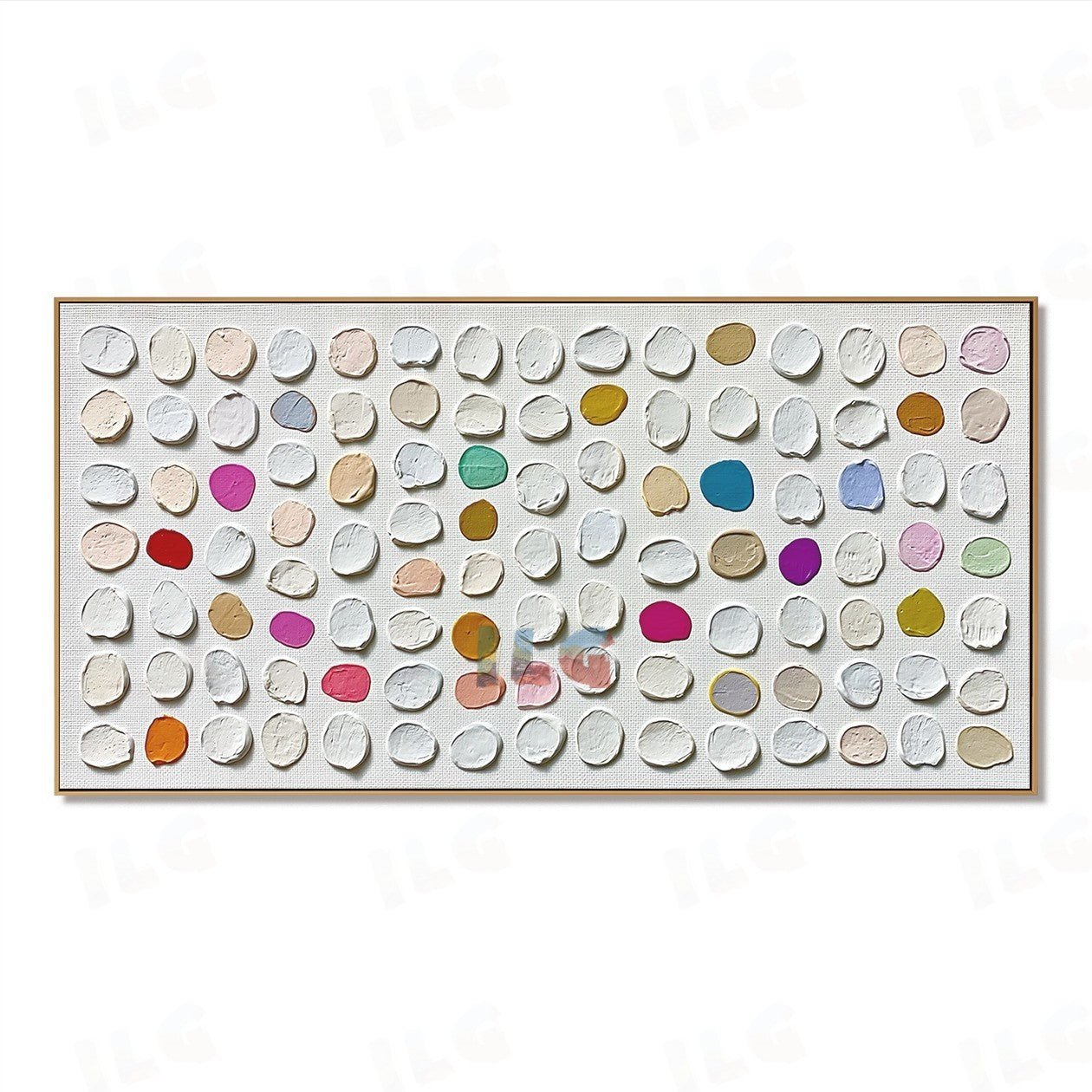 Spectrum Pebble Row – Abstract Textured Wall Art