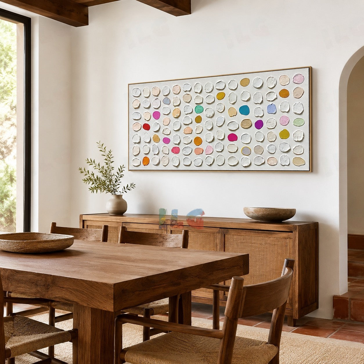 Spectrum Pebble Row – Abstract Textured Wall Art