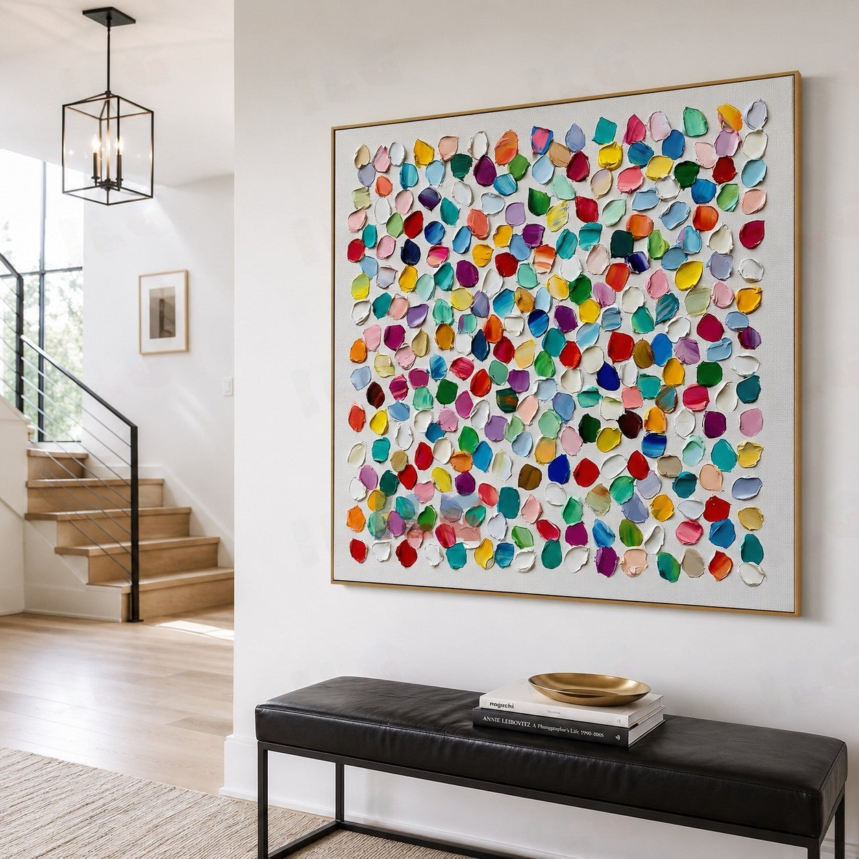 Festival Petal Array – Abstract Textured Wall Art