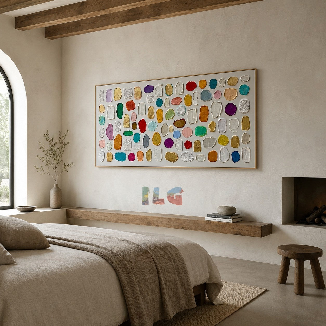 Vivid Capsule Ledger – Abstract Textured Wall Art